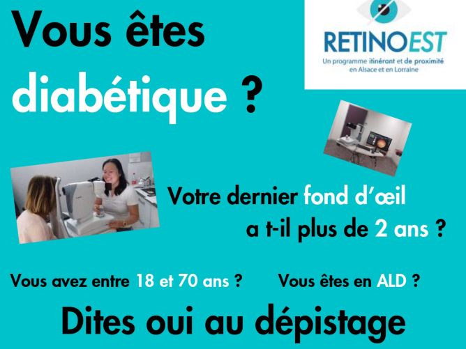 Test de dépistage de la rétinopathie à la Mairie de Drusenheim
